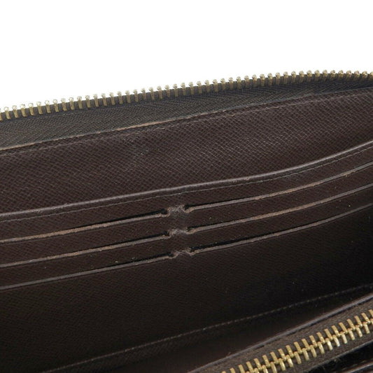 LOUIS VUITTON Zippy Wallet Long N41661 Damier Canvas Brown MI2156 Unisex