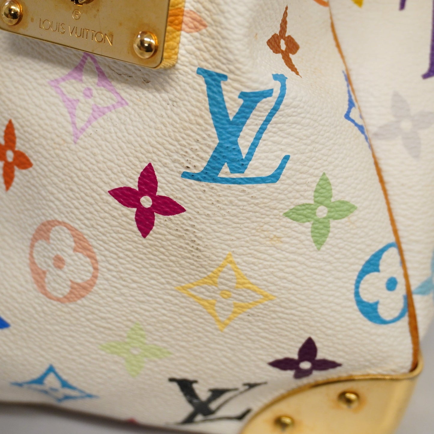 LOUIS VUITTONAuth  Monogram Multicolore Speedy 30 M92643 Handbag Blanc