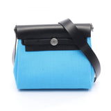 Hermes Black Blue Leather Shoulder Bag ( )