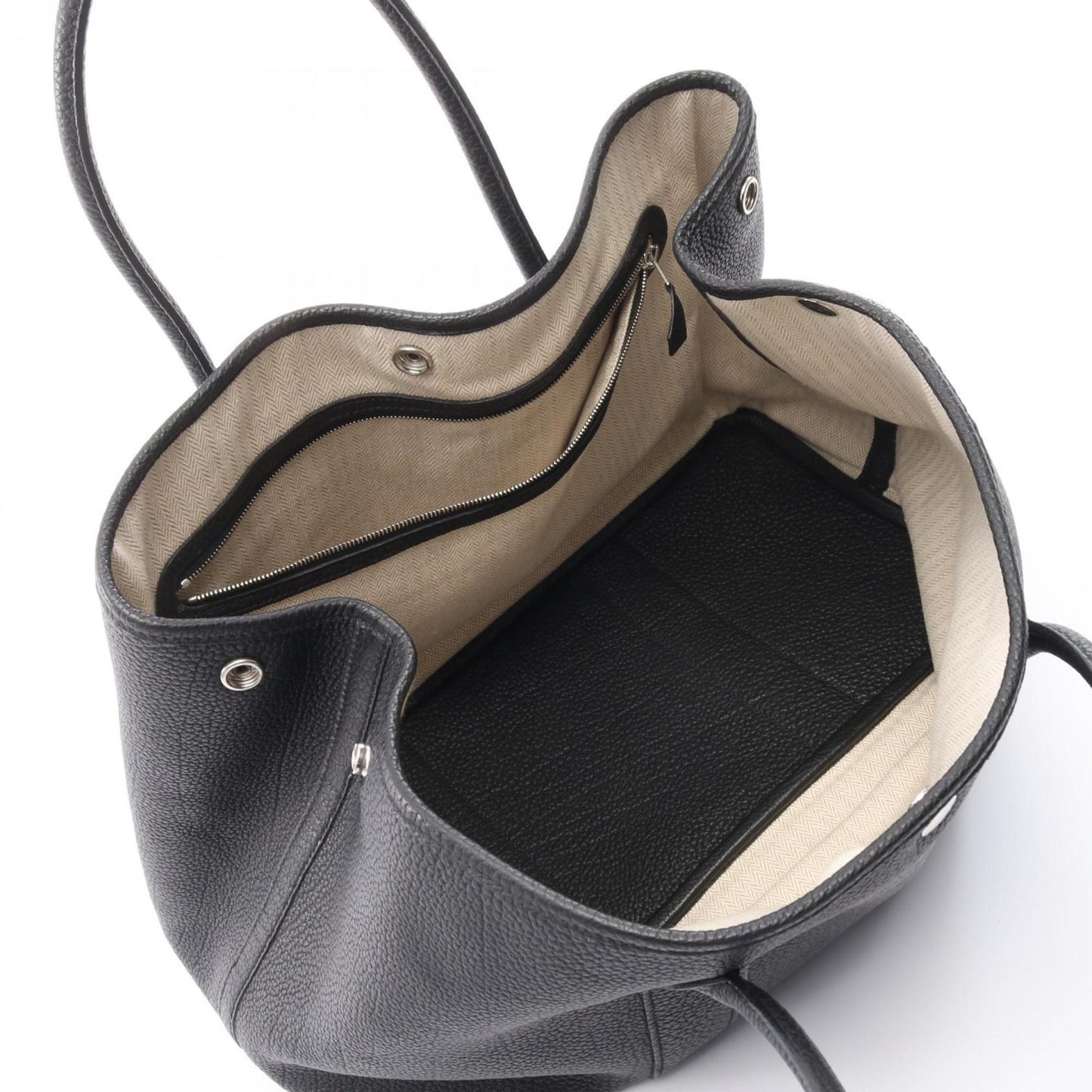 Hermes Black Negonda Leather Leather Tote Bag ( )