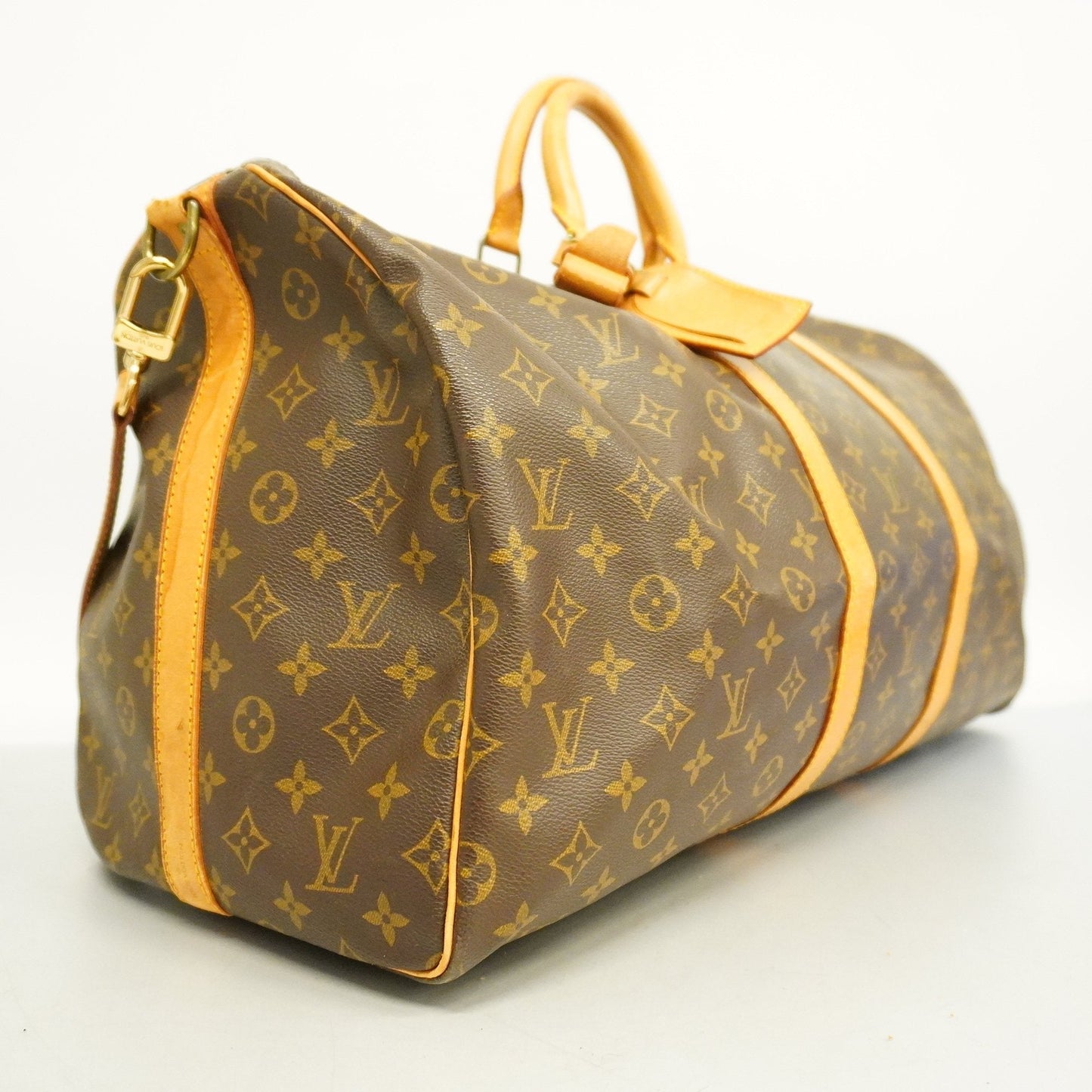 LOUIS VUITTONAuth  Monogram Keepall Bandouliere 55 M41414 Boston Bag