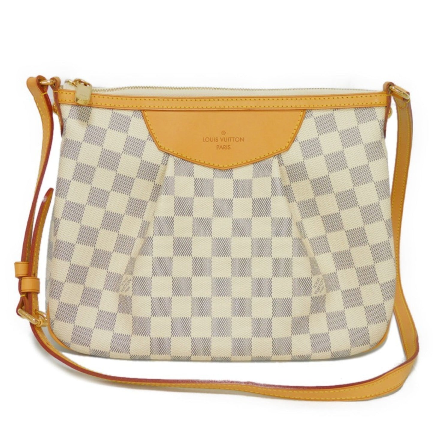 LOUIS VUITTON Shoulder Bag Syrac  PM Logo Crossbody White Natural Damier Azur Ivory N41113 Men's Women's