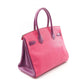Hermes Birkin Anemone Pink Purple Rose Shocking Chevre Leather Handbag ( )