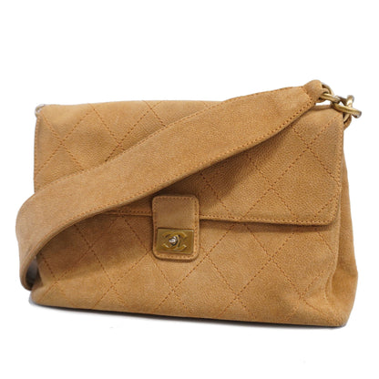 CHANEL   Matelasse Shoulder Bag Women's Suede Brown
