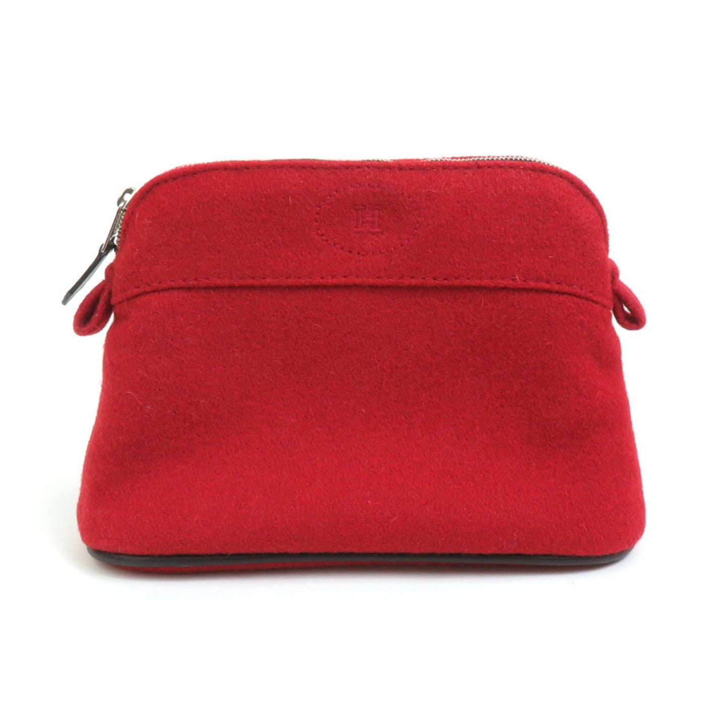 Hermes Dark Red Felt Pouch ( )