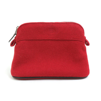 Hermes Dark Red Felt Pouch ( )