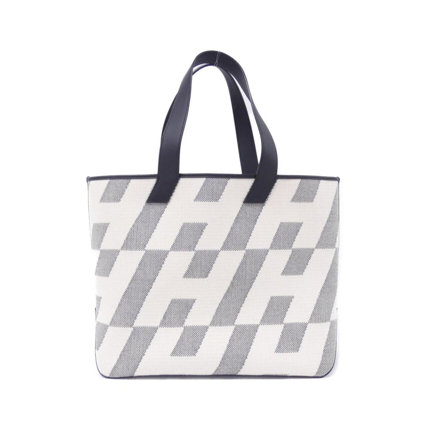 Hermes Black Ecru Toile H Swift Leather Handbag ( )