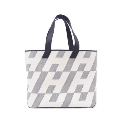 Hermes Black Ecru Toile H Swift Leather Handbag ( )