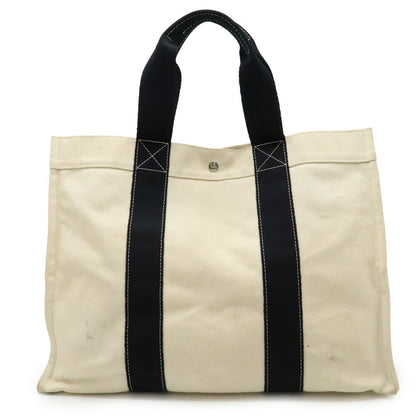 Hermes Bora Bora Black Natural White Yellow Canvas Tote Bag ( )