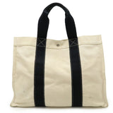 Hermes Bora Bora Black Natural White Yellow Canvas Tote Bag ( )