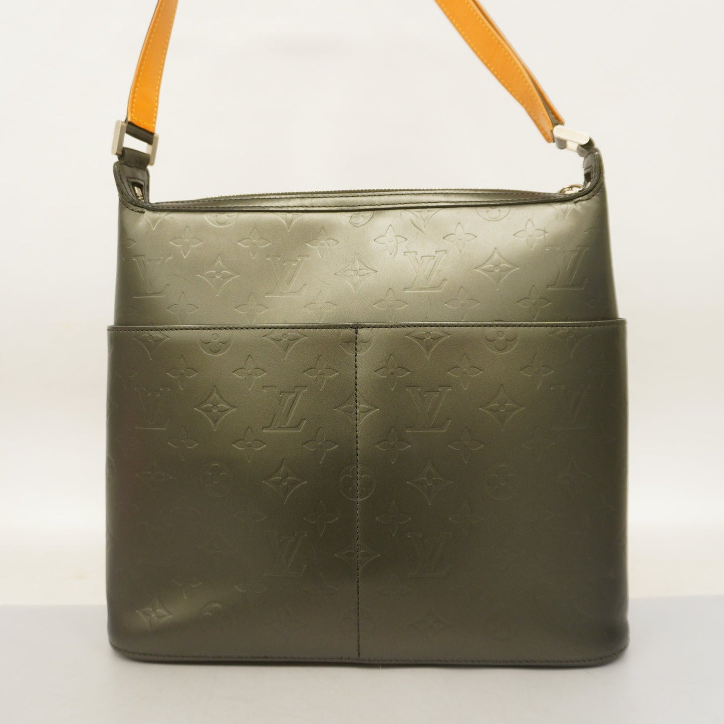 LOUIS VUITTONAuth  Monogram Mat Satter M55162 Shoulder Bag Noir