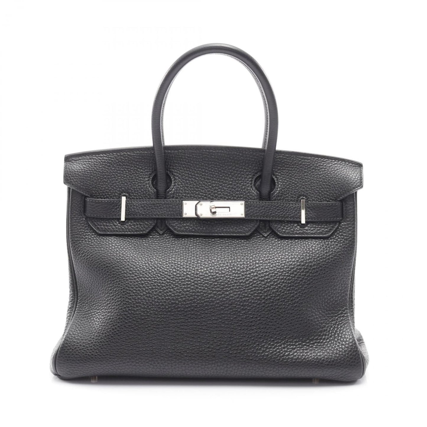 Hermes Birkin Black Taurillon Clemence Leather Handbag ( )