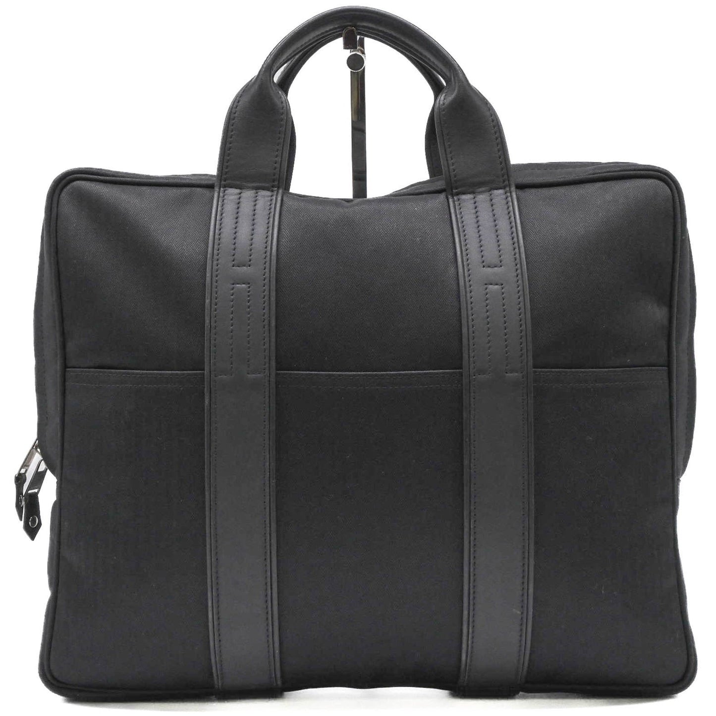 Hermes Acapulco Black Canvas Leather Handbag ( )