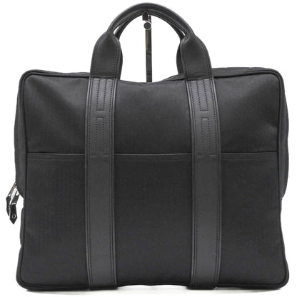 Hermes Acapulco Black Canvas Leather Handbag ( )