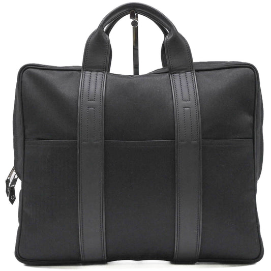 Hermes Acapulco Black Canvas Leather Handbag ( )