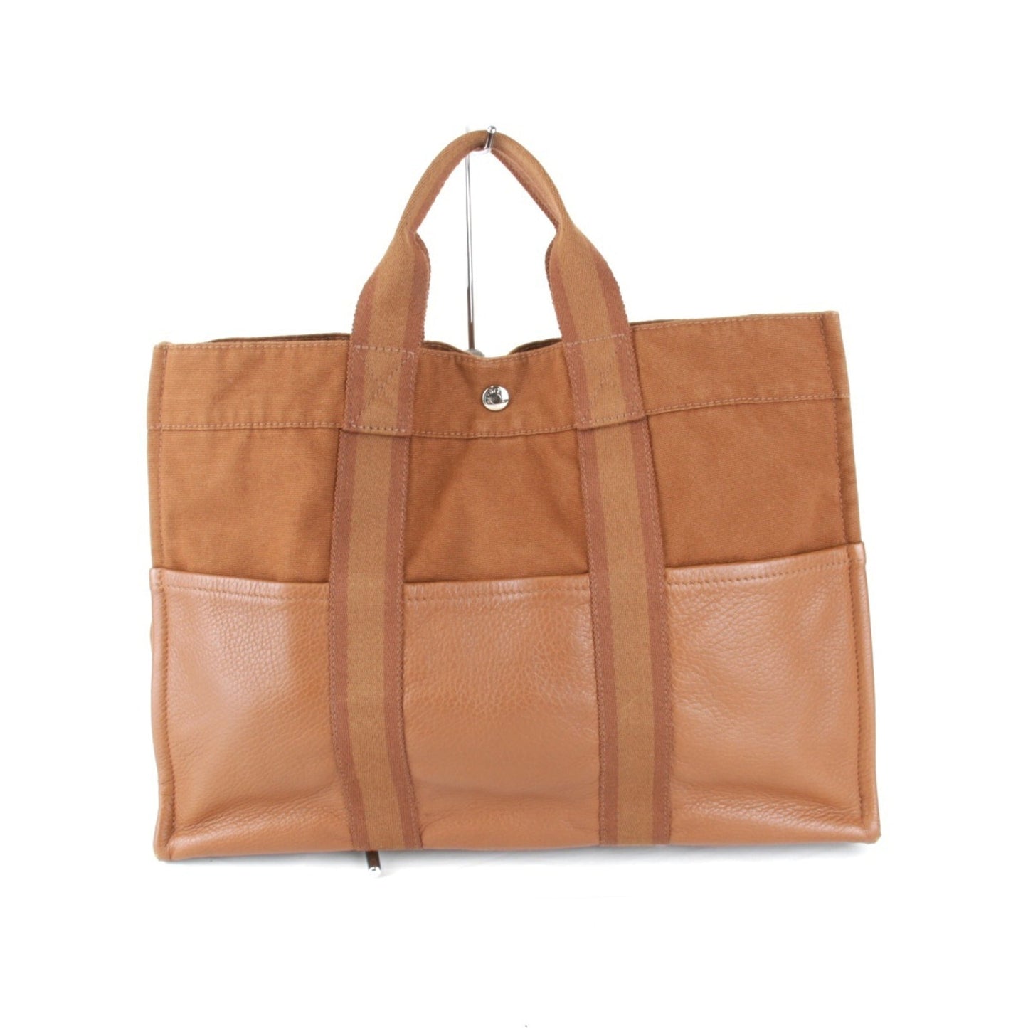 Hermes Brown Cotton Handbag ( )