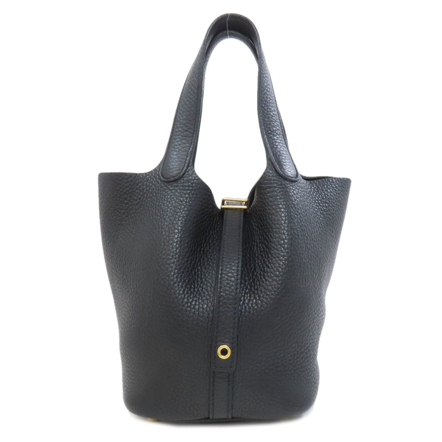 Hermes Black Taurillon Clemence Leather Handbag ( )