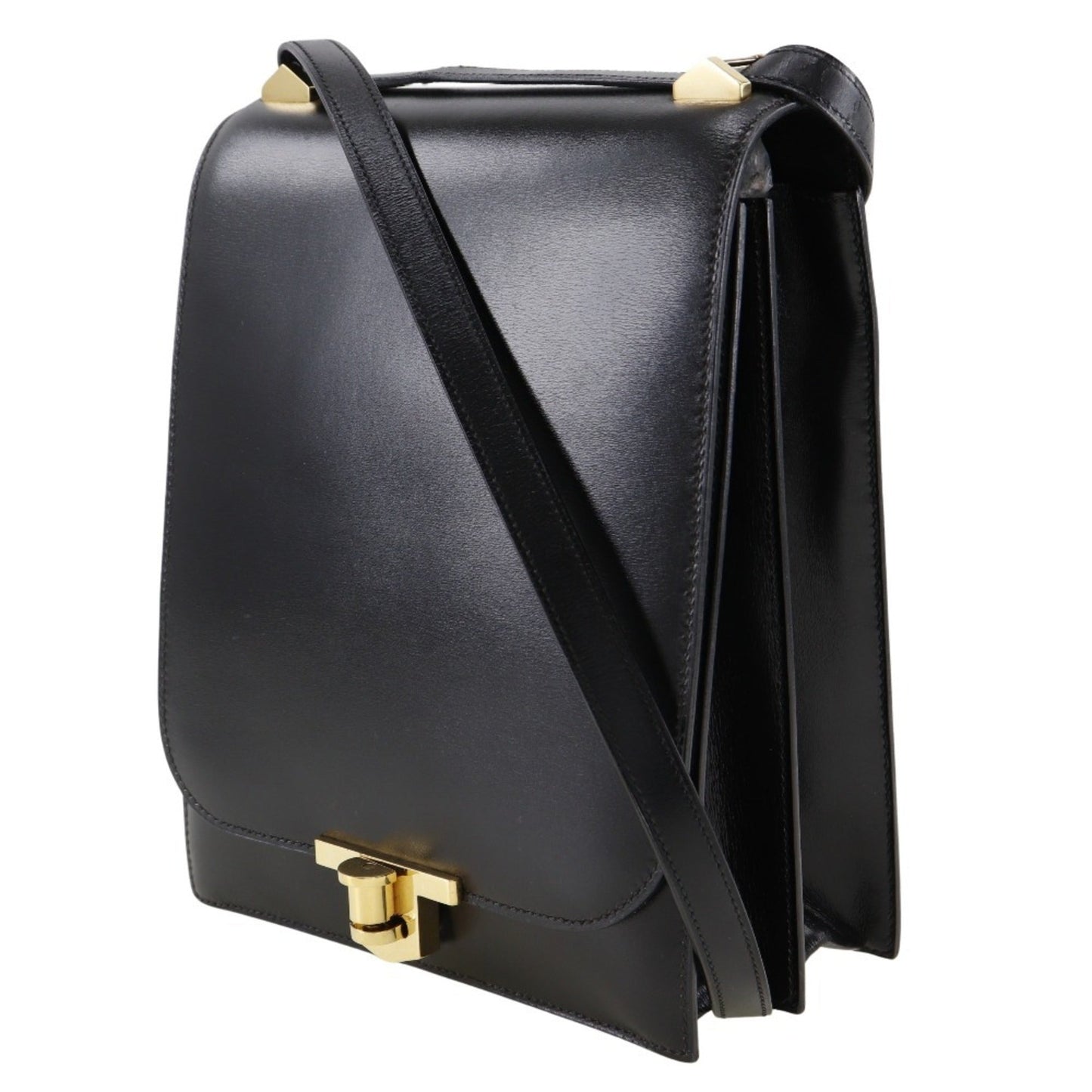 Hermes Black Box Calf Leather Shoulder Bag ( )