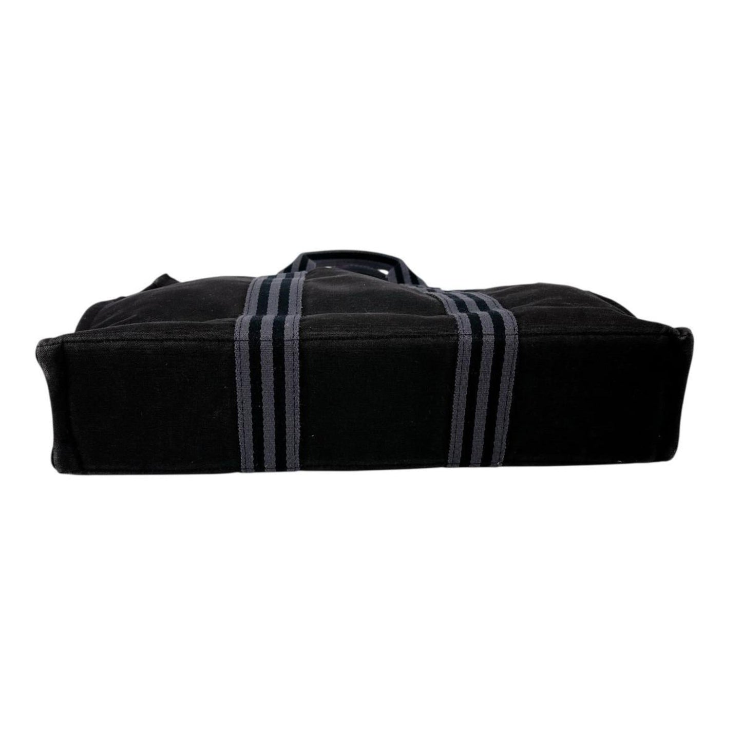 Hermes Black Canvas Tote Bag ( )