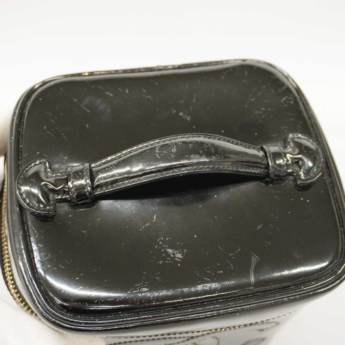 CHANEL   Vanity Bag Women's Patent Leather Vanity Bag Black