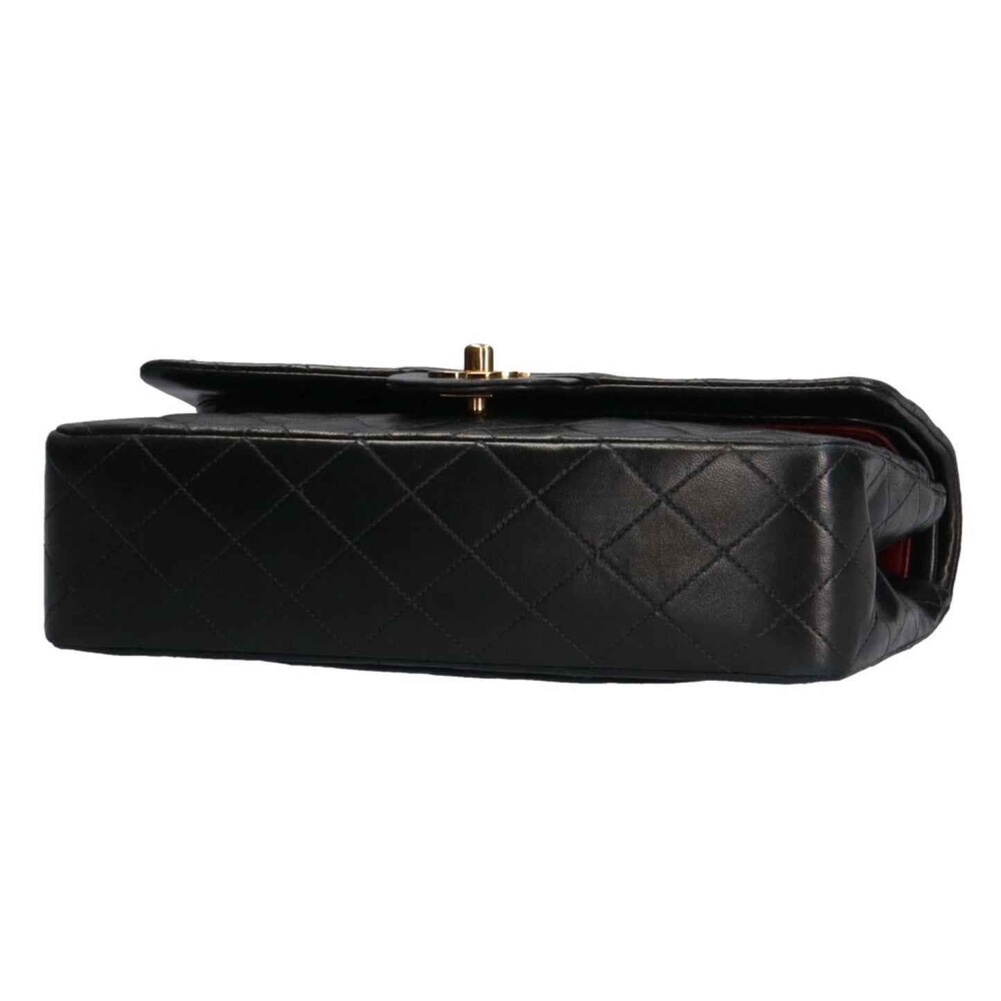 CHANEL chain matelasse shoulder bag lambskin black ladies