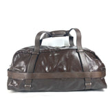 Hermes Brown Coated Canvas Boston Bag Shoulder Bag ( )