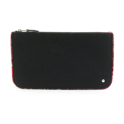 Hermes Black Multi-Color Red Color Felt Silk Pouch ( )