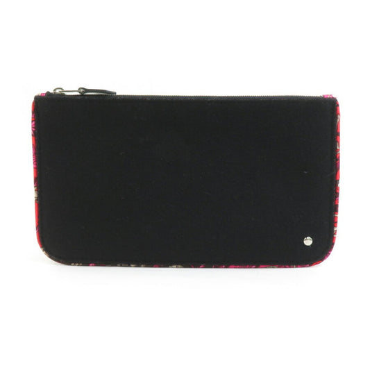 Hermes Black Multi-Color Red Color Felt Silk Pouch ( )