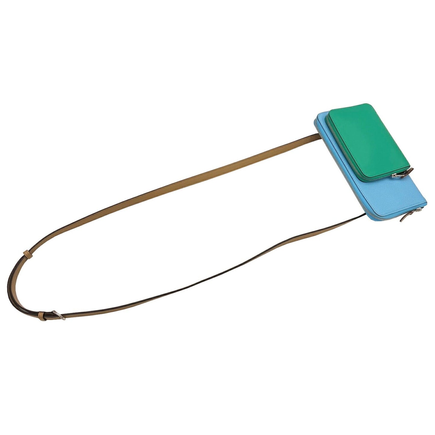 Hermes Celeste Mint Green Epsom Leather Swift Leather Fanny Pack Shoulder Bag ( )