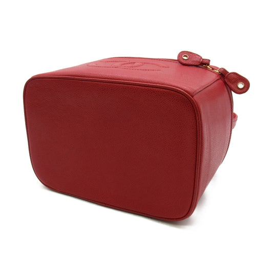 CHANEL 2way vanity bag Red Caviar Skin [Grained Calf]