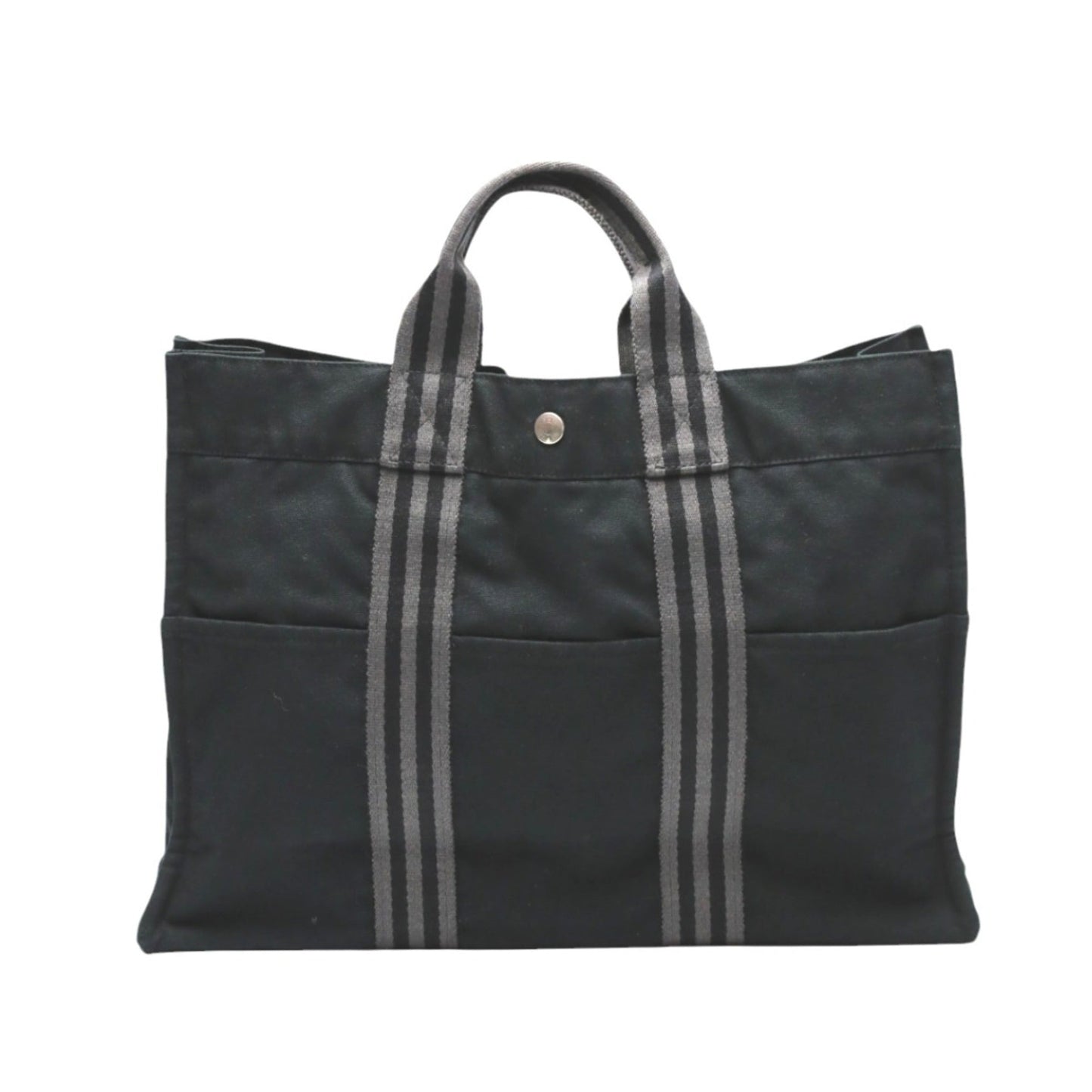 Hermes Black Cotton Tote Bag ( )