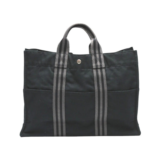 Hermes Black Cotton Tote Bag ( )