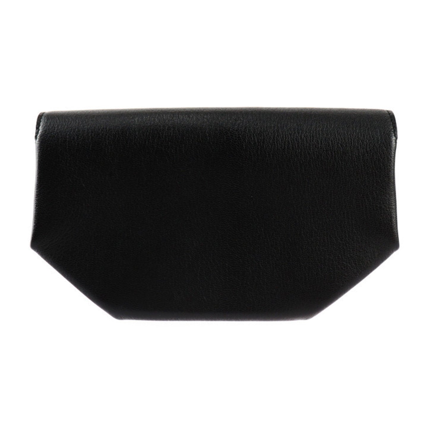 Hermes Black Chevre Leather Clutch Bag Handbag ( )