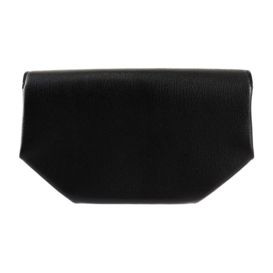 Hermes Black Chevre Leather Clutch Bag Handbag ( )
