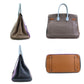 Hermes Blue Obscurs Etain Etoupe Gray Ultra Violet Taurillon Clemence Leather Handbag ( )