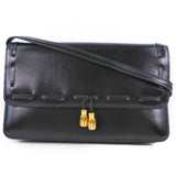 Hermes Black Leather Shoulder Bag ( )