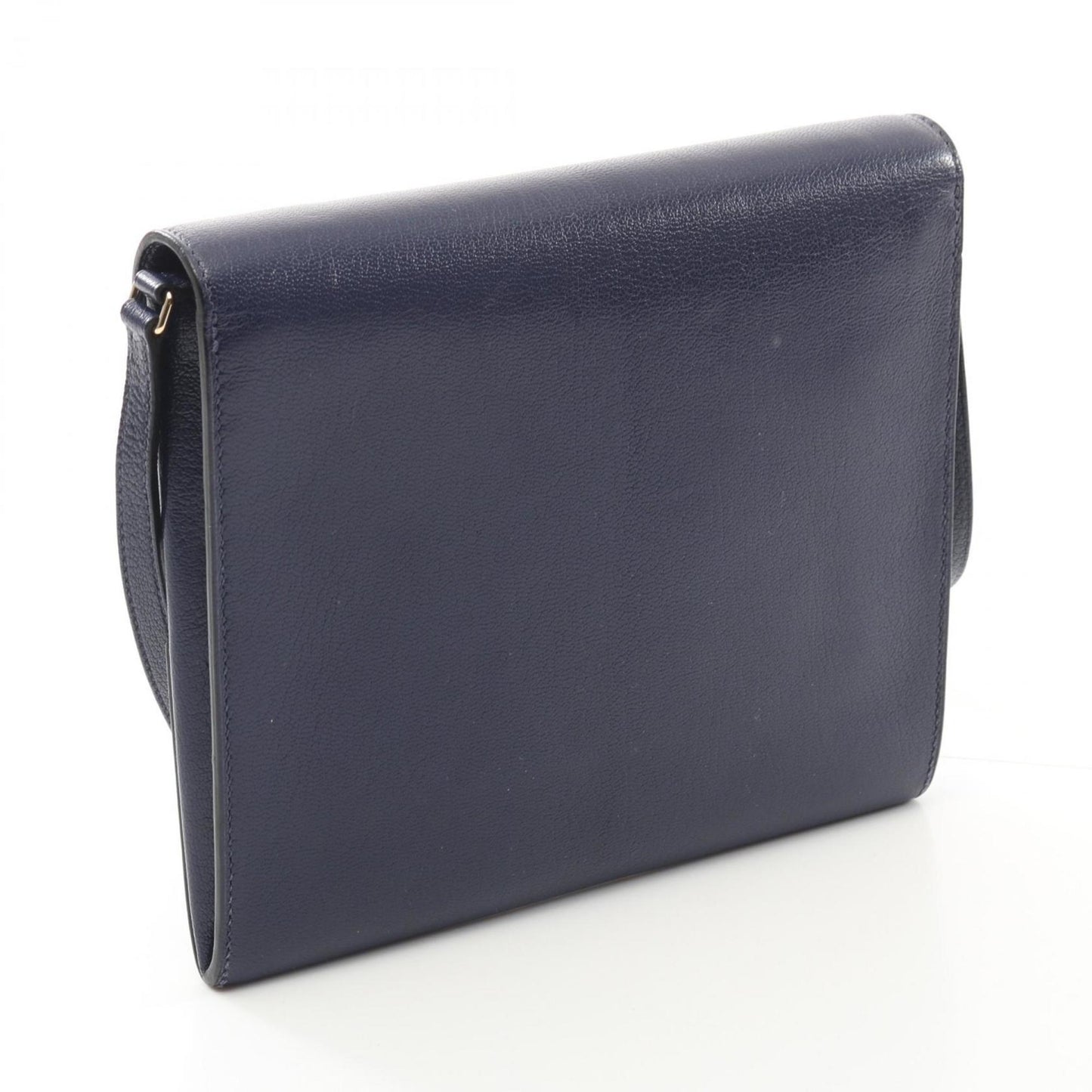 Hermes Blue Chevre Leather Shoulder Bag ( )