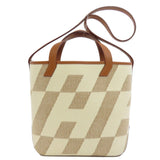 Hermes Brown Canvas Handbag ( )
