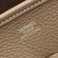 Hermes Brown Etoupe Gray Taurillon Clemence Leather Leather Shoulder Bag ( )