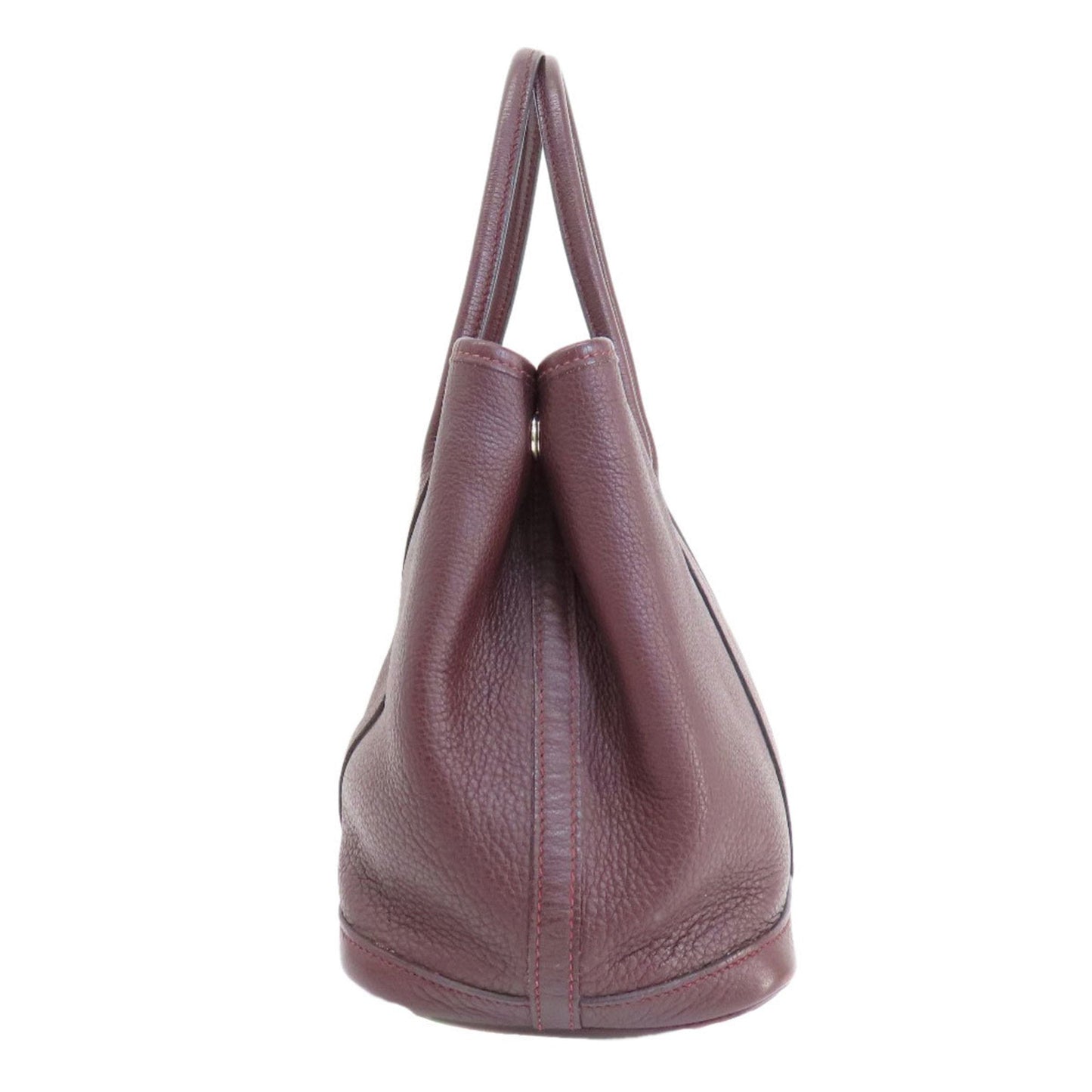 Hermes Bordeaux Leather Handbag ( )
