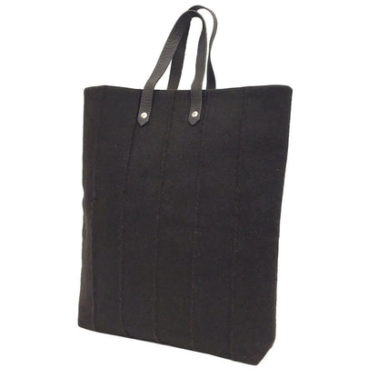 Hermes Dark Brown Wool Tote Bag ( )
