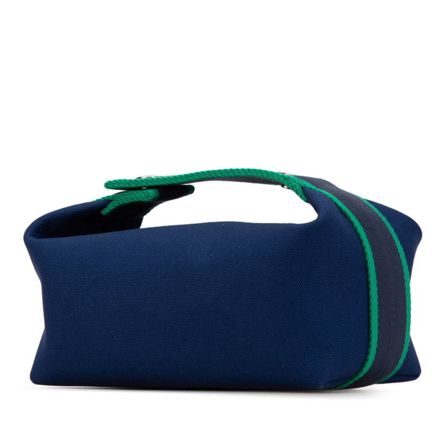 Hermes Blue Marine Navy Toile H Handbag Pouch ( )