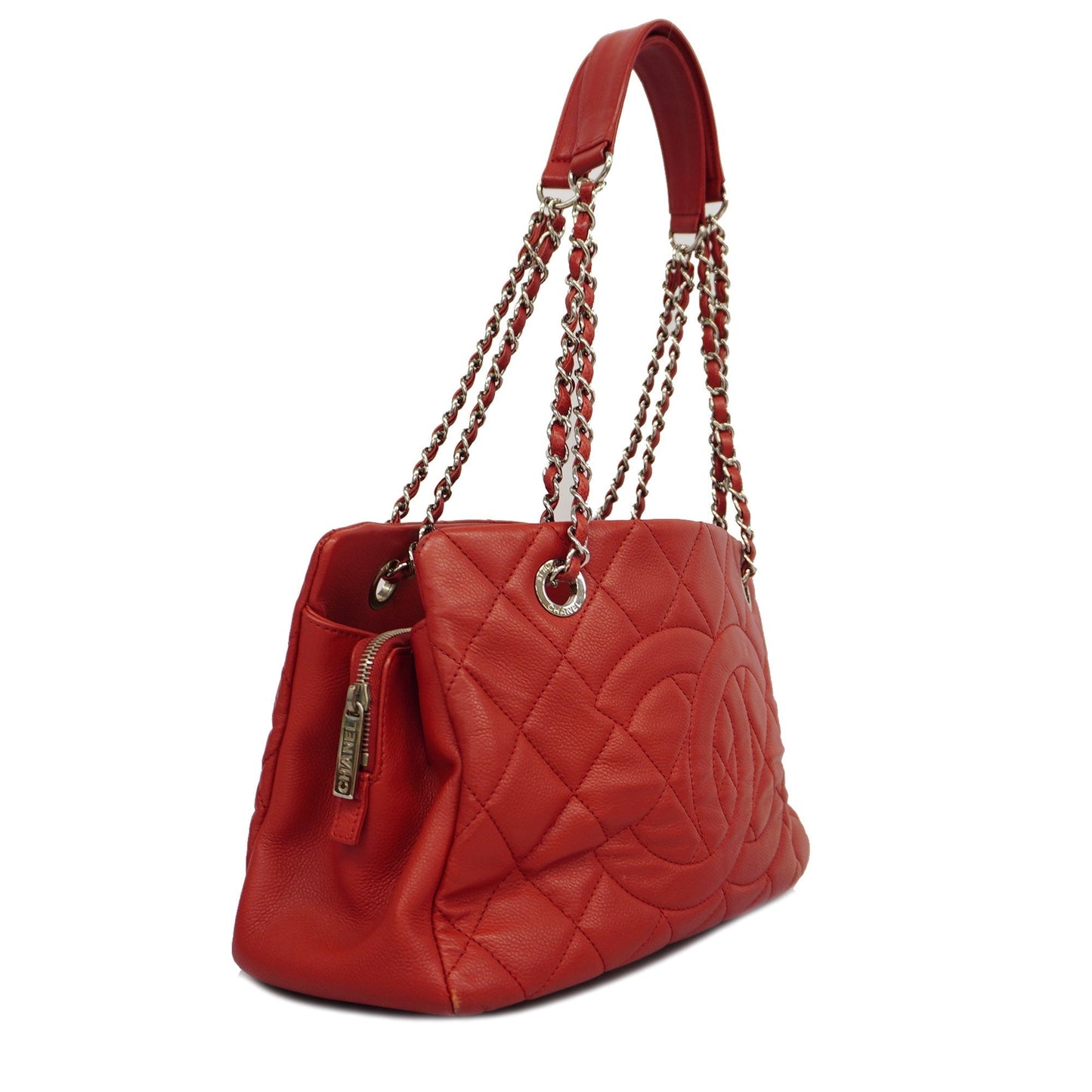 CHANEL Matelasse W Flap W Chain Shoulder Bag Women's Caviar Leather