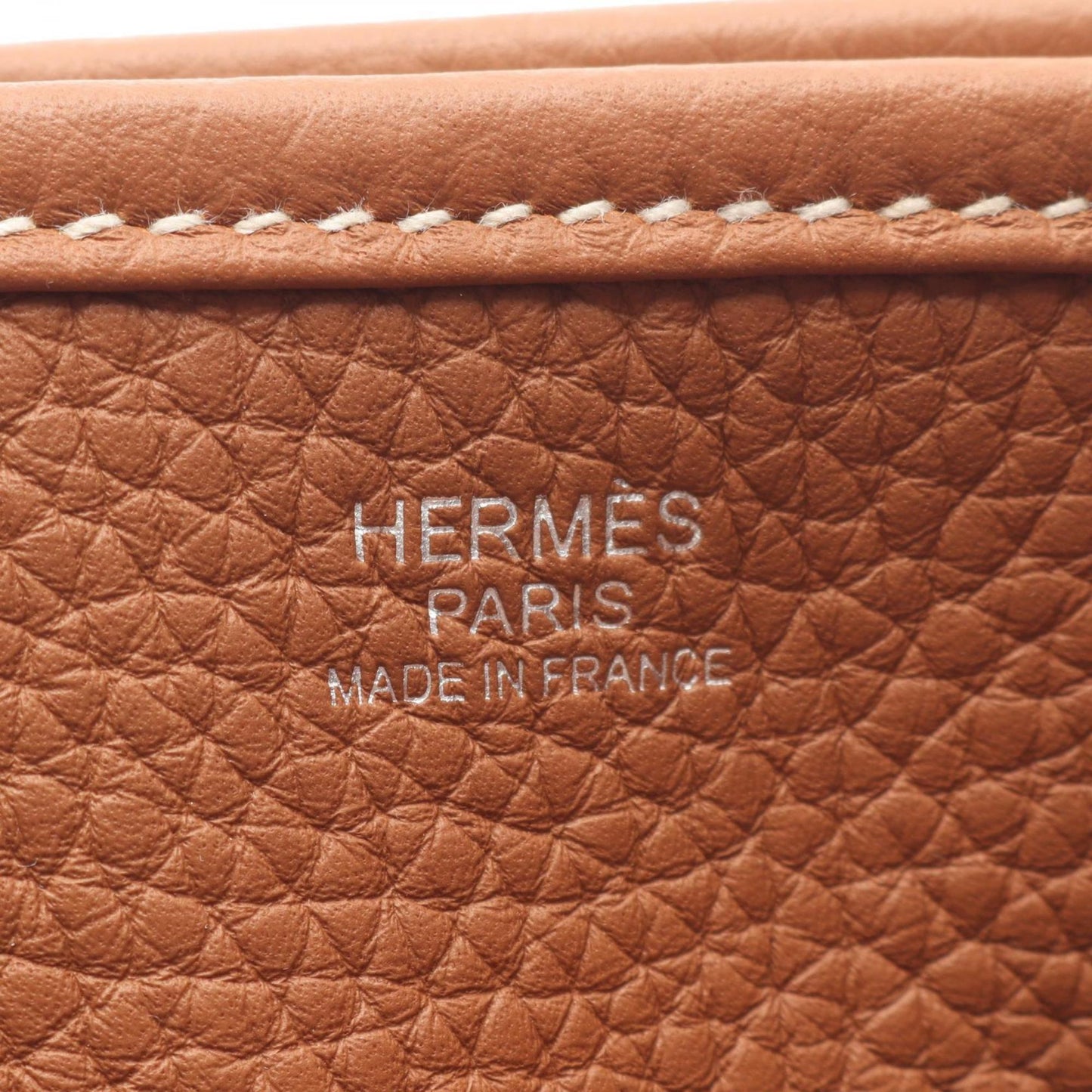 Hermes Brown Gold Taurillon Clemence Leather Leather Shoulder Bag ( )