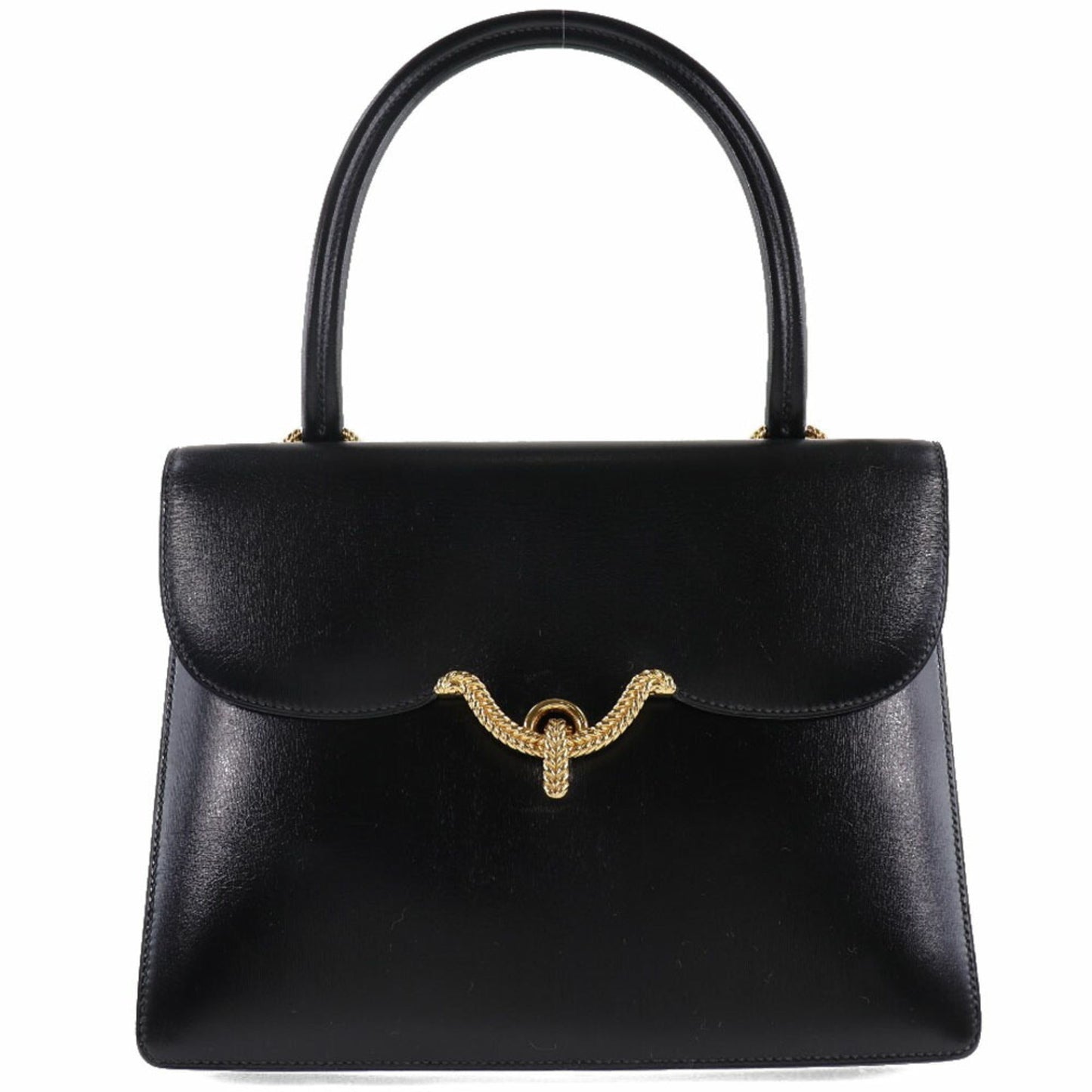 Hermes Black Box Calf Leather Handbag ( )