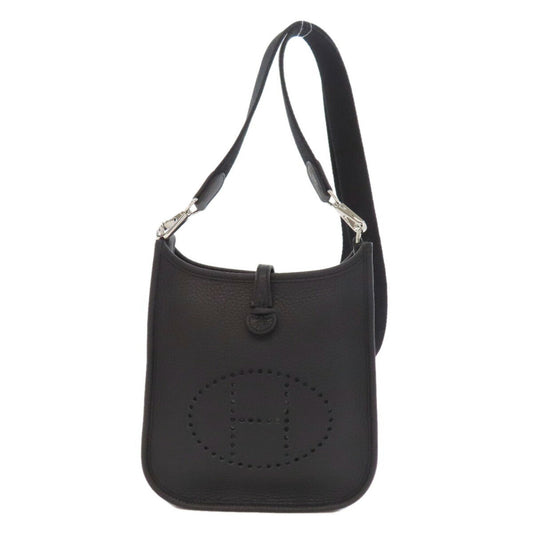 Hermes Black Taurillon Clemence Leather Shoulder Bag ( )