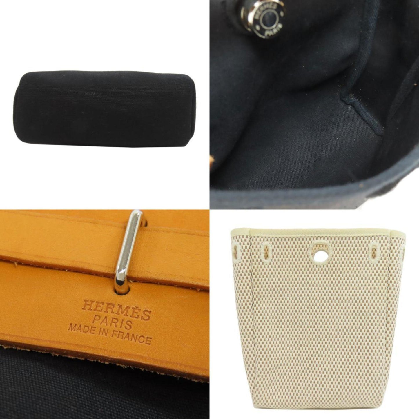 Hermes Beige Black Shoulder Bag ( )
