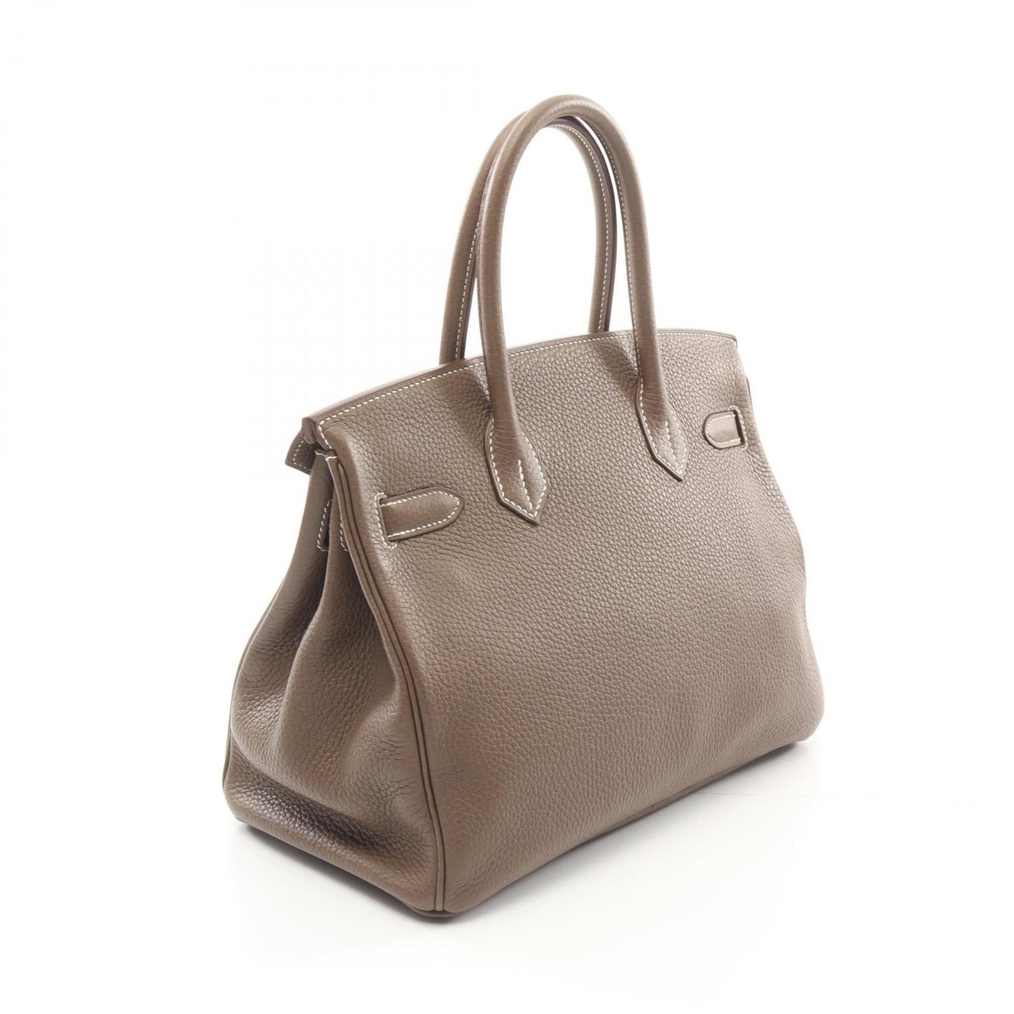 Hermes Brown Etoupe Gray Togo Leather Handbag ( )