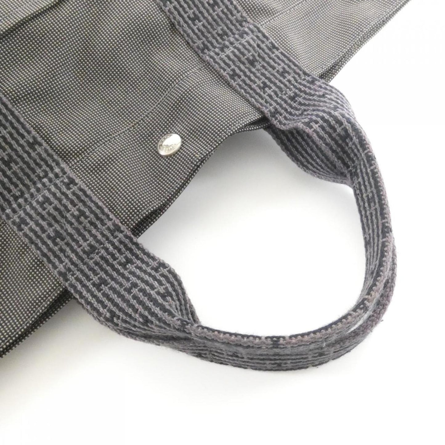 Hermes Black Canvas Handbag ( )