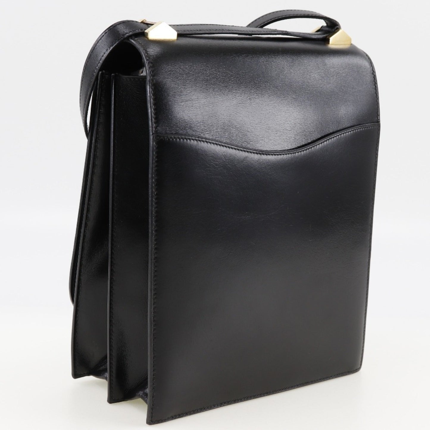 Hermes Black Box Calf Leather Shoulder Bag ( )